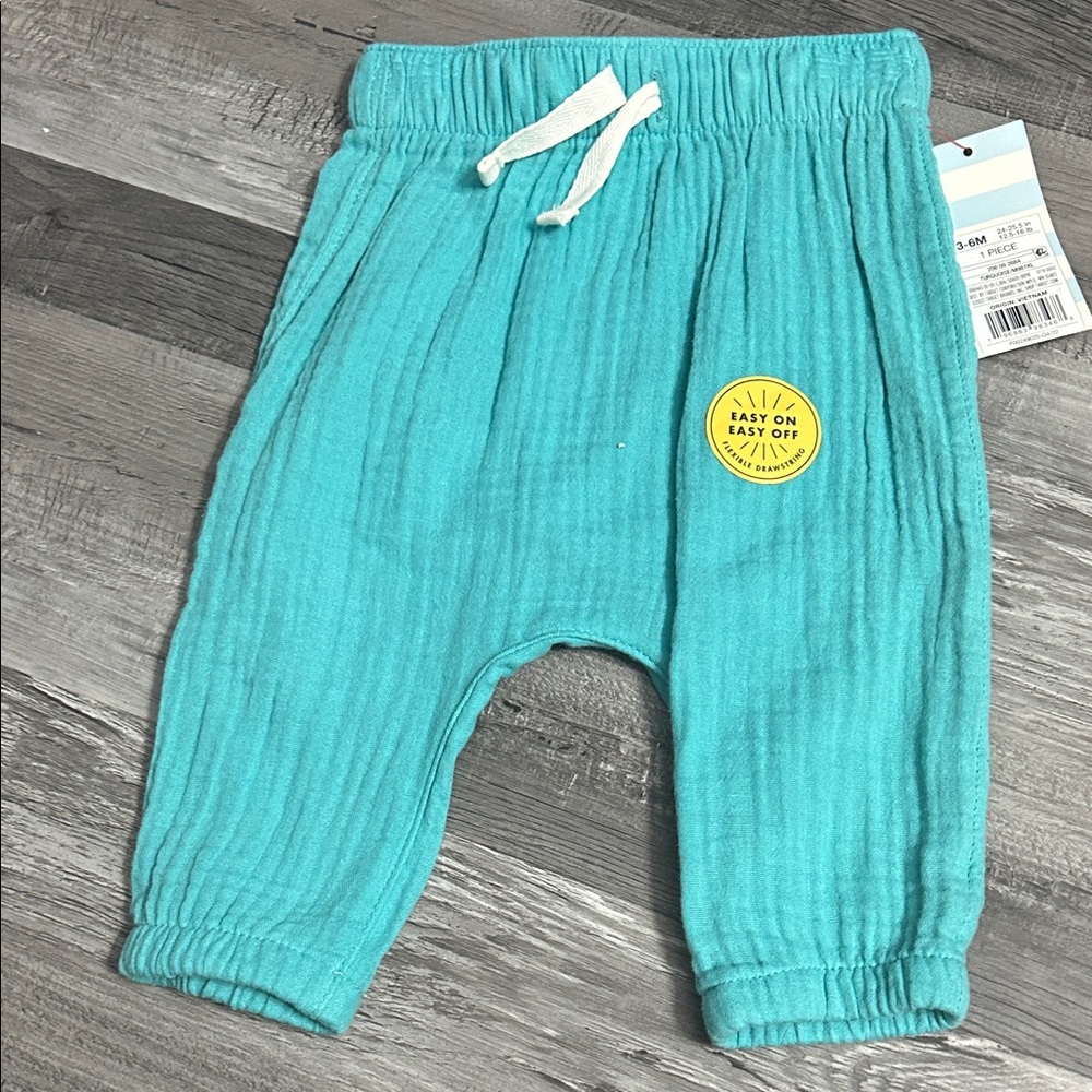 Cat & Jack Teal Kids Pants with White Drawstring